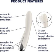 Satisfyer Spinning Vibe 1 Beige – Klasyczny Wibrator do Stymulacji Punktu G