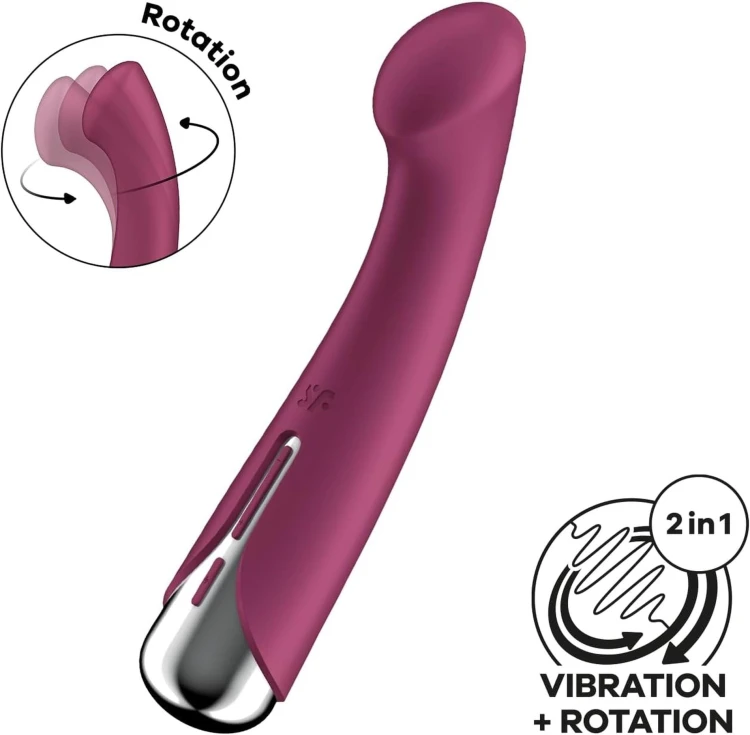 Satisfyer Spinning G-Spot 1 Red – Wibrator Punktu G z Funkcją Rotacji