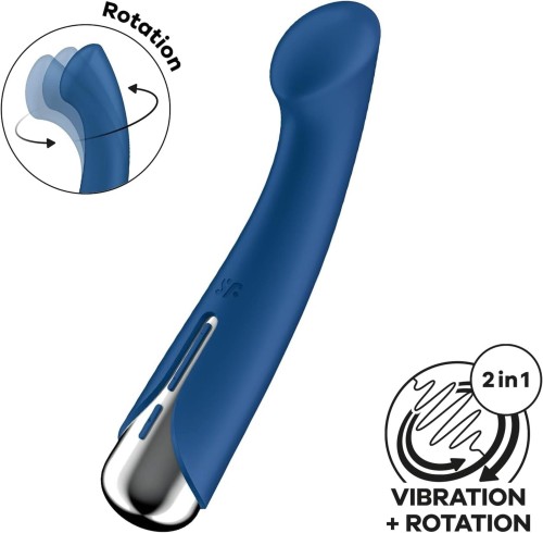 Satisfyer Spinning G-Spot 1 Blue – Wibrator Punktu G z Funkcją Rotacji w Kolorze Niebieskim
