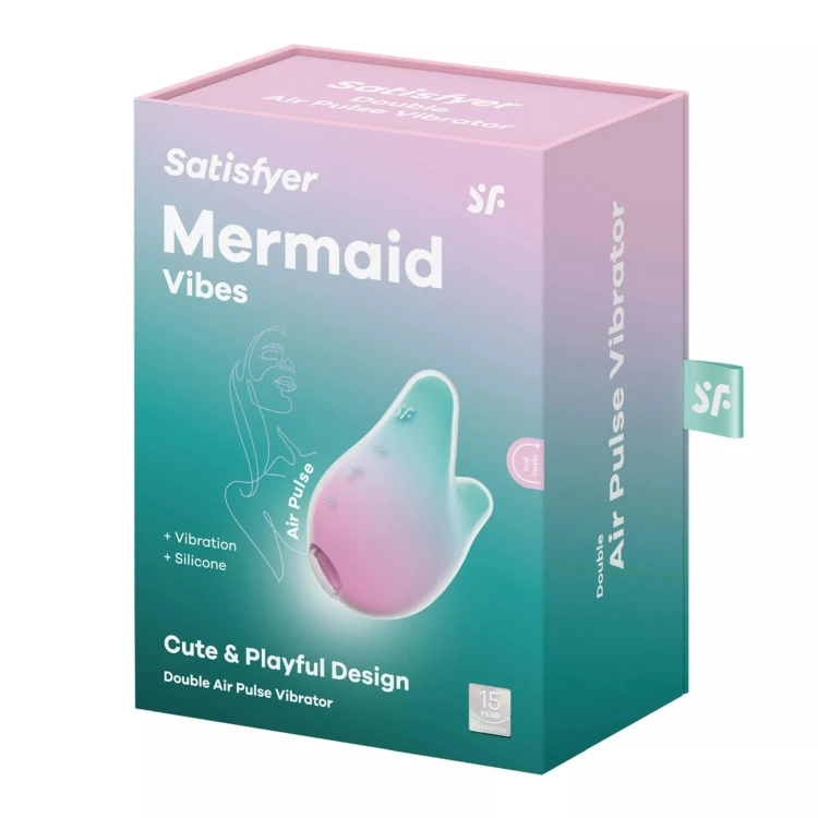 Satisfyer Mermaid Vibes – Miętowo-Różowy Masażer Łechtaczki Air Pulse