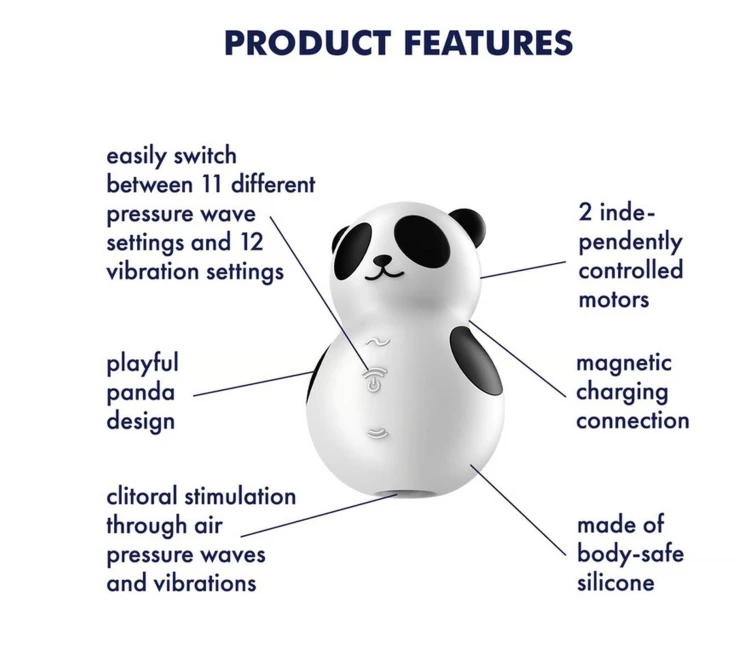 Satisfyer Pocket Panda – Masażer Łechtaczki z Technologią Air Pulse i Wibracją