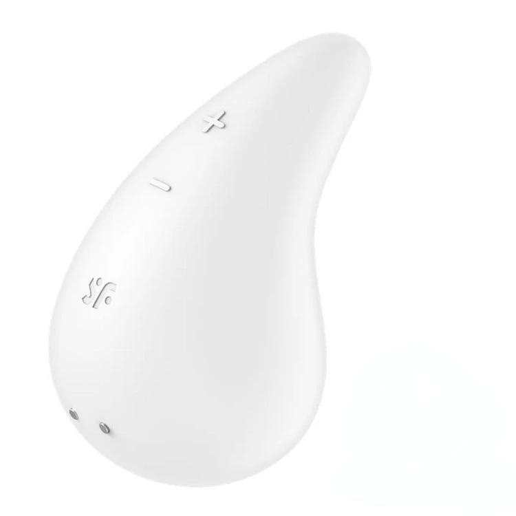Satisfyer Dew Drop White – Perłowy Masażer Łechtaczki z Podwójnego Silikonu