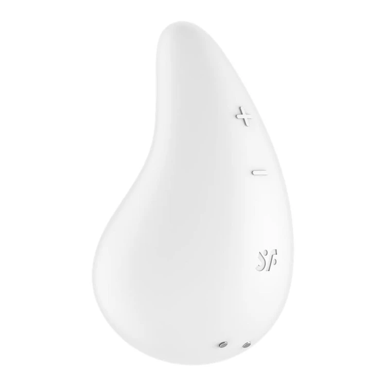 Satisfyer Dew Drop White – Perłowy Masażer Łechtaczki z Podwójnego Silikonu