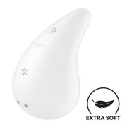 Satisfyer Dew Drop White – Perłowy Masażer Łechtaczki z Podwójnego Silikonu