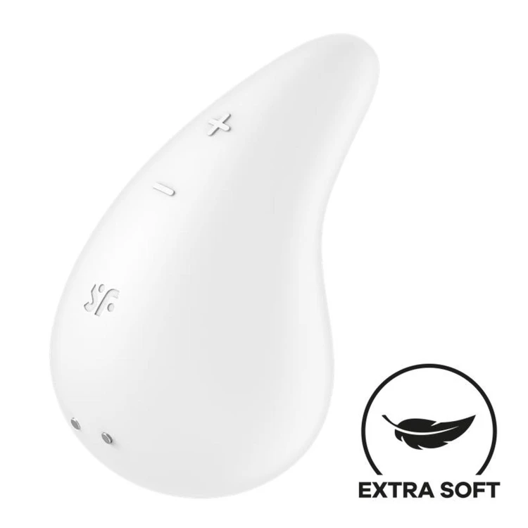 Satisfyer Dew Drop White – Perłowy Masażer Łechtaczki z Podwójnego Silikonu