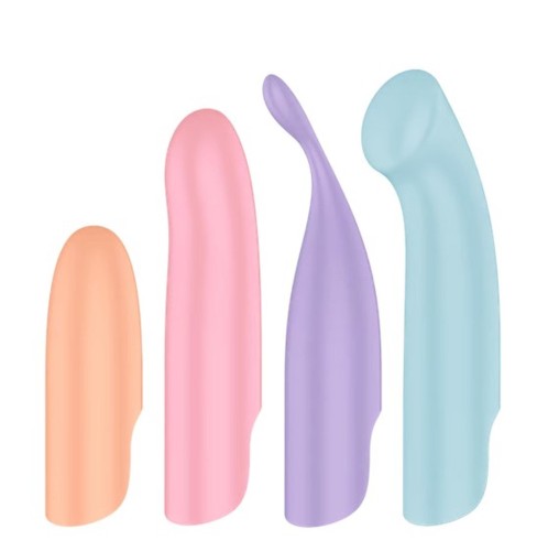 Satisfyer Playful Four – Wszechstronny Wibrator Punktu G i Łechtaczki z 4 Wymiennymi Końcówkami