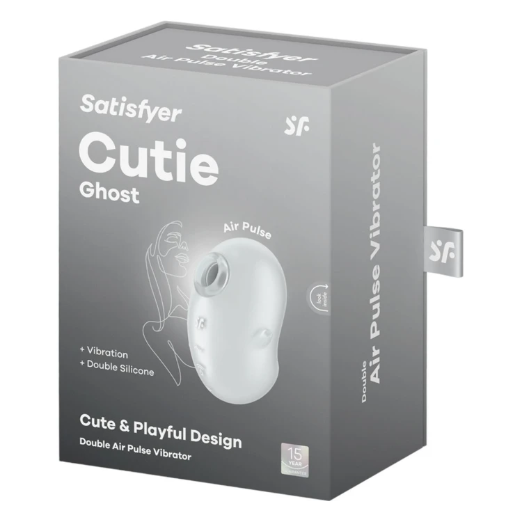 Satisfyer Cutie Ghost White – Masażer łechtaczki Air Pulse w Kształcie Uroczego Duszka