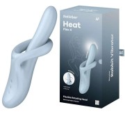 Satisfyer Heat Flex 4 Blue – Wibrator Punktu G z Rotacją i Funkcją Rozgrzewania