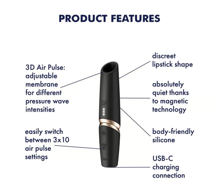 Satisfyer Perfect Kiss – Kompaktowy Masażer Powietrzny o Perfekcyjnej Precyzji i Napędzie Magnetycznym