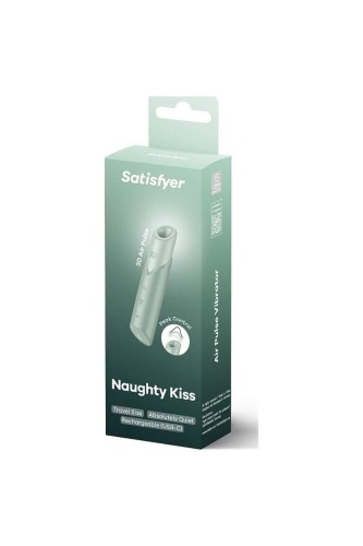 Satisfyer Naughty Kiss – Podróżny Mini Masażer Powietrzny z Silnikiem Magnetycznym 4D