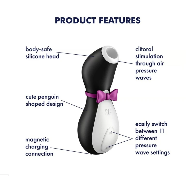 Satisfyer Penguin – masażer pingwinek stymulator łechtaczki Air Pulse