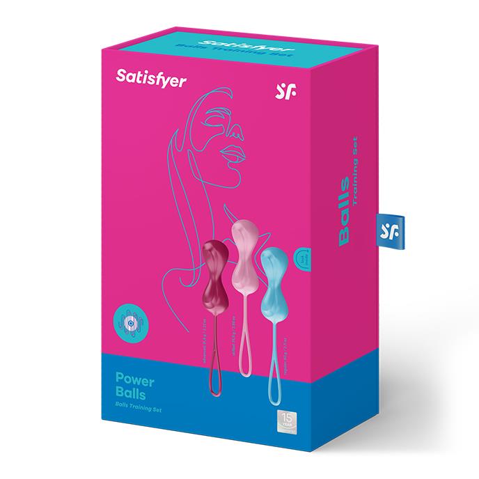 Satisfyer Balls Medium – zestaw 3 podwójnych kulek gejszy