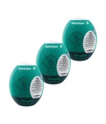 Satisfyer Masturbator Eggs Naughty – zestaw 3 hydroaktywnych jajek z drobnymi wypustkami