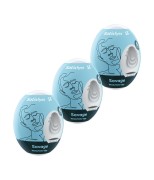 Satisfyer Masturbator Eggs Savage – zestaw 3 hydroaktywnych jajek z kolistą strukturą