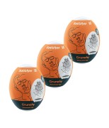Satisfyer Masturbator Eggs Crunchy – zestaw 3 hydroaktywnych jajeczek do masturbacji