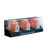 Satisfyer Masturbator Eggs Crunchy – zestaw 3 hydroaktywnych jajeczek do masturbacji