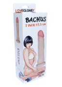 Dildo realistyczne Bachus z jądrami i przyssawką dł. 17,8 cm