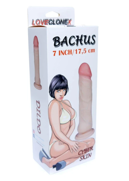 Dildo realistyczne Bachus z jądrami i przyssawką dł. 17,8 cm