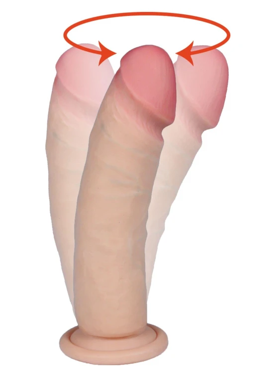 Dildo realistyczne Boreasz z rotacjami i przyssawką dł. 17,8 cm