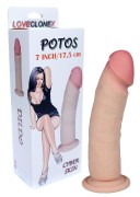 Potos Realistyczne Dildo Elastyczne dł. (17 cm) z Przyssawką