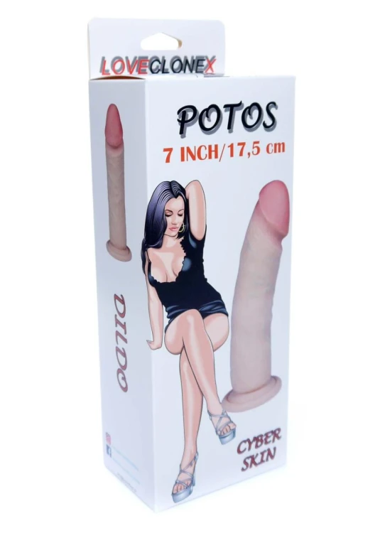 Potos Realistyczne Dildo Elastyczne dł. (17 cm) z Przyssawką