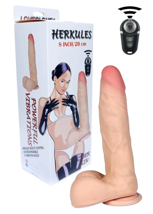 Herkules Realistyczne Dildo z Wibracjami dł. (20 cm) USB z Pilotem