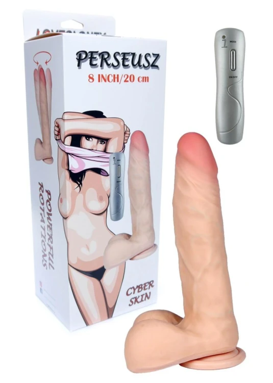 Perseusz Realistyczne Dildo z Rotacją dł. (20 cm) z Przyssawką