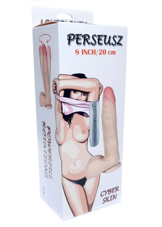 Perseusz Realistyczne Dildo z Rotacją dł. (20 cm) z Przyssawką