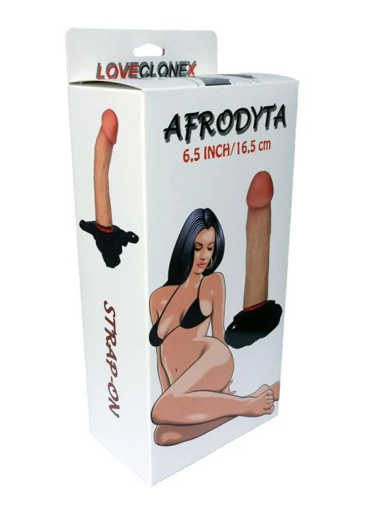 Afrodyta Dildo Strap-On dł. (16 cm) z Uprzężą - Realistyczne Dildo