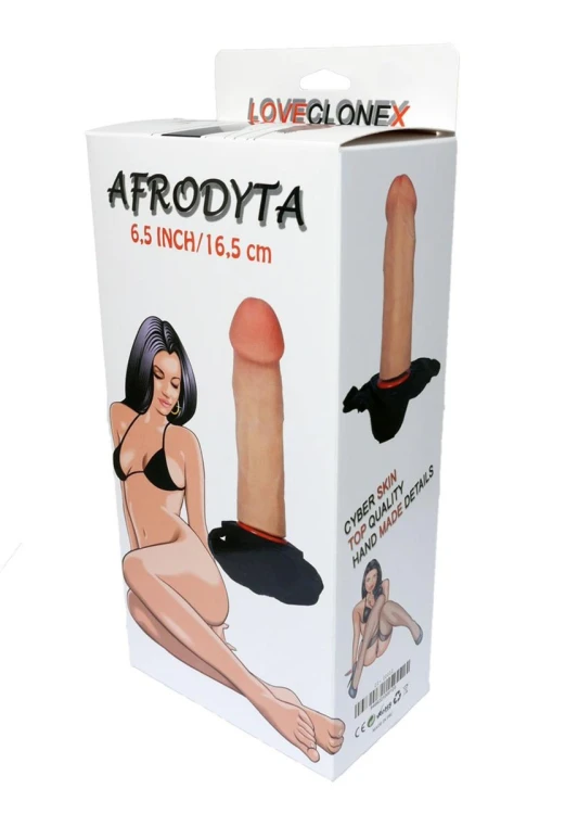 Afrodyta Dildo Strap-On dł. (16 cm) z Uprzężą - Realistyczne Dildo