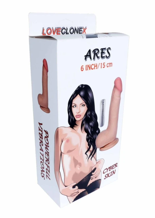 Realistyczne dildo z wibracjami Ares 6" z przyssawką dł. 15 cm