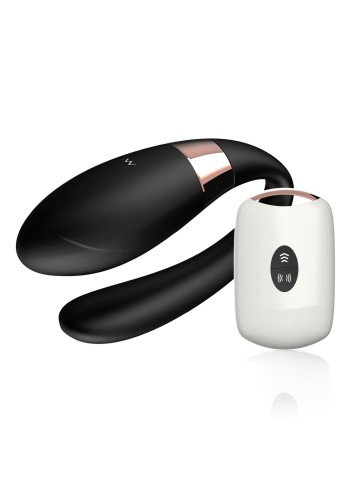 V-Vibe Black Wibrator dla Par z Pilotem - Stymulator Łechtaczki i Punktu G 7 Trybów