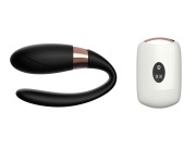V-Vibe Black Wibrator dla Par z Pilotem - Stymulator Łechtaczki i Punktu G 7 Trybów