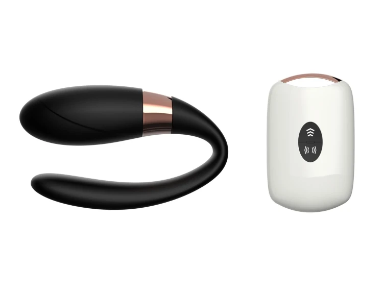 V-Vibe Black Wibrator dla Par z Pilotem - Stymulator Łechtaczki i Punktu G 7 Trybów