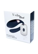 V-Vibe Black Wibrator dla Par z Pilotem - Stymulator Łechtaczki i Punktu G 7 Trybów