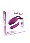 V-Vibe Purple Wibrator dla Par z Pilotem - Stymulator Łechtaczki i Punktu G 7 Trybów