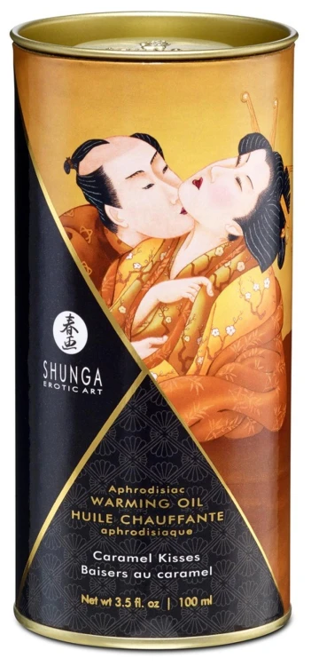 Olejek rozgrzewający do masażu erotycznego Shunga Karmelowa Rozkosz 100 ml