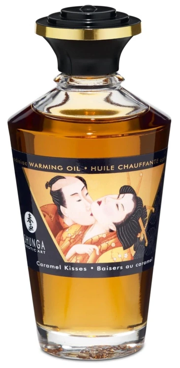 Olejek rozgrzewający do masażu erotycznego Shunga Karmelowa Rozkosz 100 ml