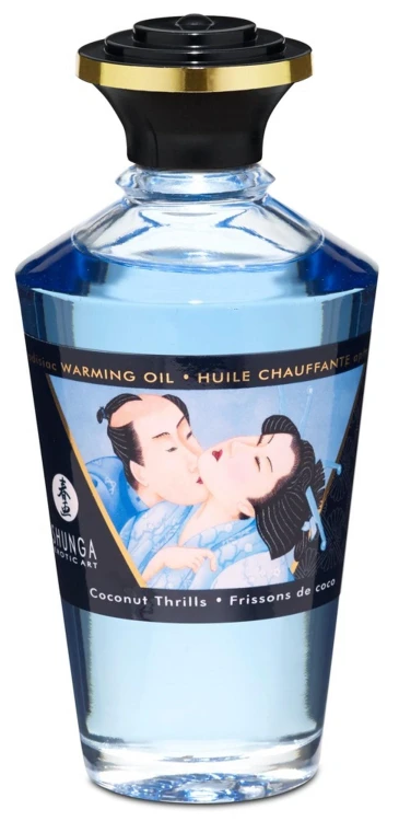 Shunga Olejek rozgrzewający do masażu erotycznego aromat kokosa 100 ml