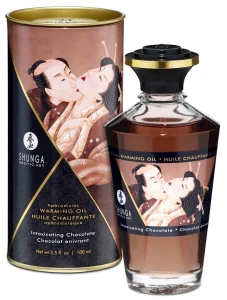 Shunga Olejek rozgrzewający do masażu erotycznego aromat Czekolady 100 ml