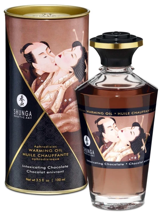 Shunga Olejek rozgrzewający do masażu erotycznego aromat Czekolady 100 ml