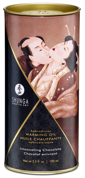 Shunga Olejek rozgrzewający do masażu erotycznego aromat Czekolady 100 ml