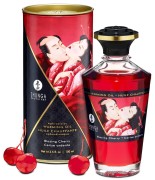 Warming Oil Blazing CherryShunga Olejek rozgrzewający do masażu erotycznego o zapachu Płonącej Wiśni 100 ml