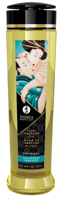 Olejek do masażu erotycznego Shunga Kwiaty Rajskich Wysp 240 ml