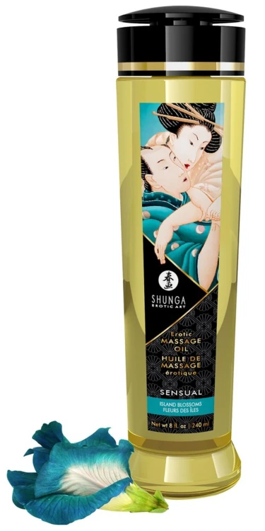 Olejek do masażu erotycznego Shunga Kwiaty Rajskich Wysp 240 ml