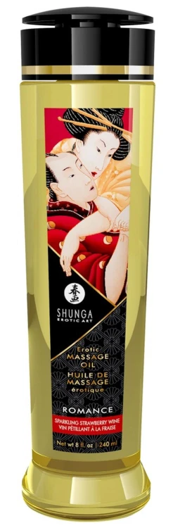Olejek do masażeu erotycznego Shunga Romance - aromat truskawki 240 ml