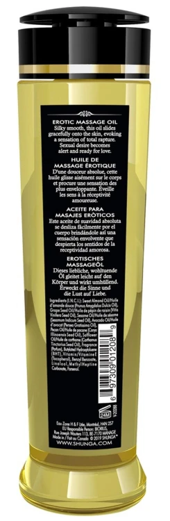 Olejek do masażeu erotycznego Shunga Romance - aromat truskawki 240 ml