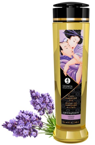 Shunga Sensation olejek do masażu erotycznego Lawenda 240 ml