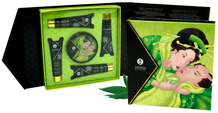 Shunga Geisha's Secret Kit Zielona Herbata - zestaw do masażu i gier miłosnych