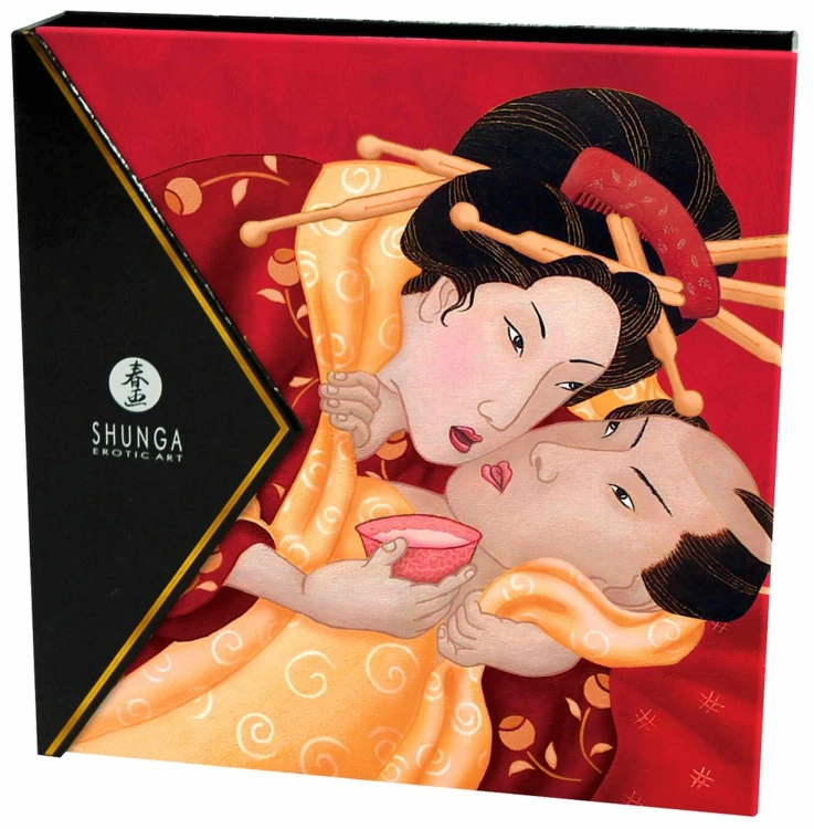 Shunga Geisha's Secret Kit Truskawka z Szampanem - zestaw do masażu i gier miłosnych